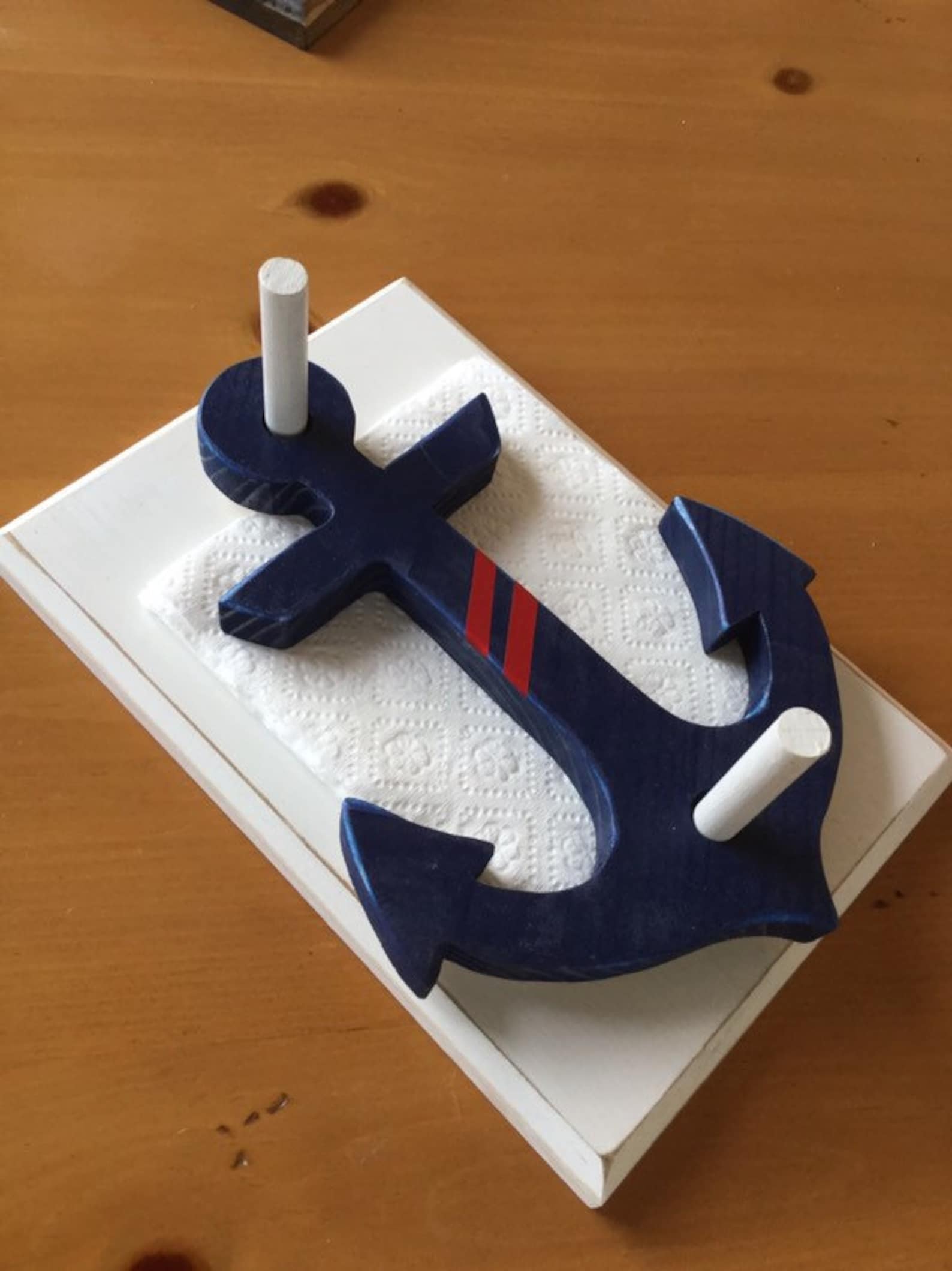 Coastal Napkin Holder/rustic Wooden Etsy