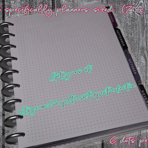 Printable Dot Grid Paper, Fits LimeLife Planner, Erin Condren, Happy Planner Classic, Bullet Journal, Instant PDF Download, DIY
