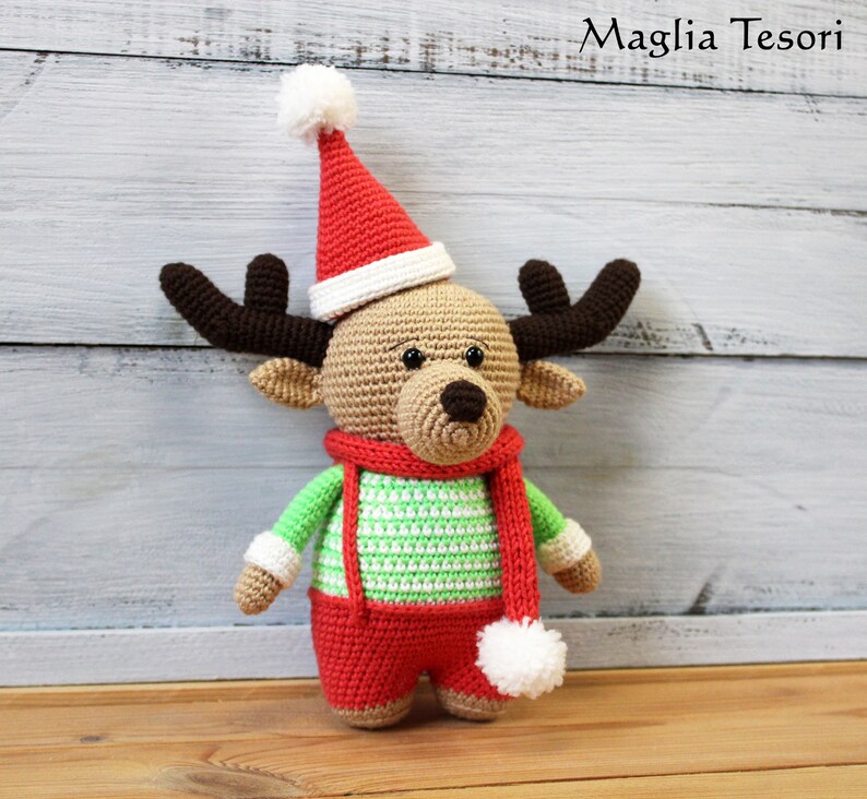 Christmas reindeer crochet toy stuffed animal deer nursery Etsy