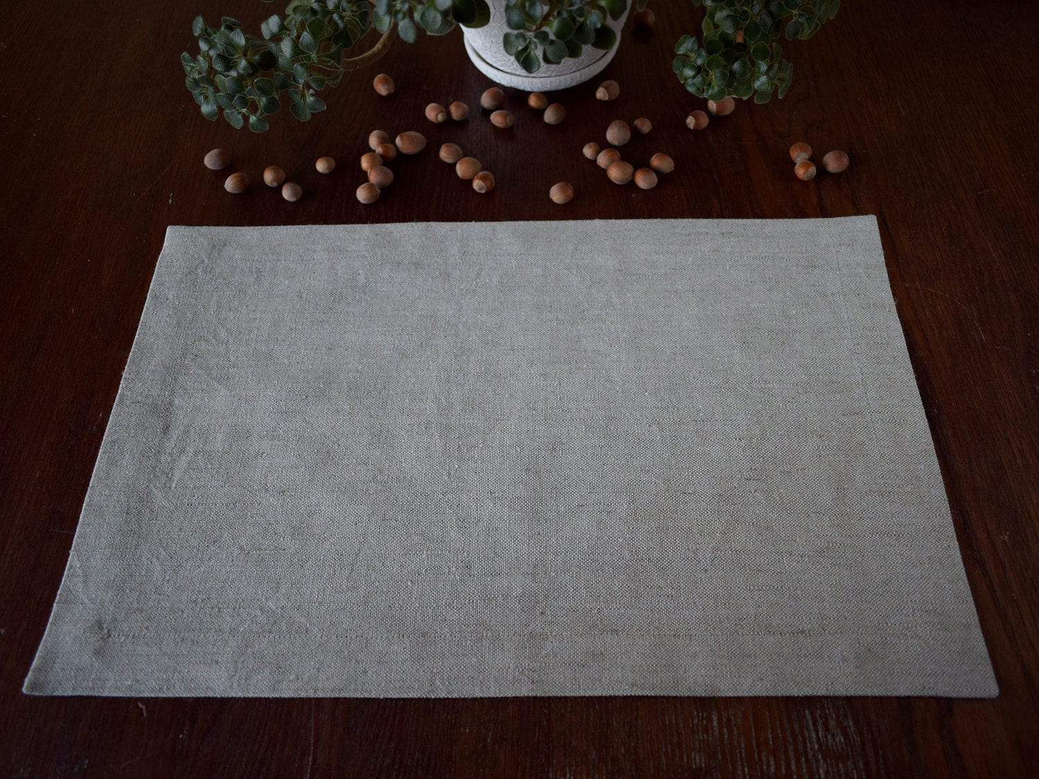 Beige fabric placemats Set of 4 classic rectangle place mats Etsy