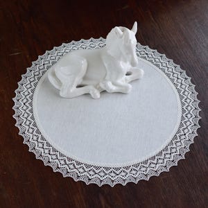 Mantel redondo de encaje, mantel de lino europeo, decoración navideña para el hogar.