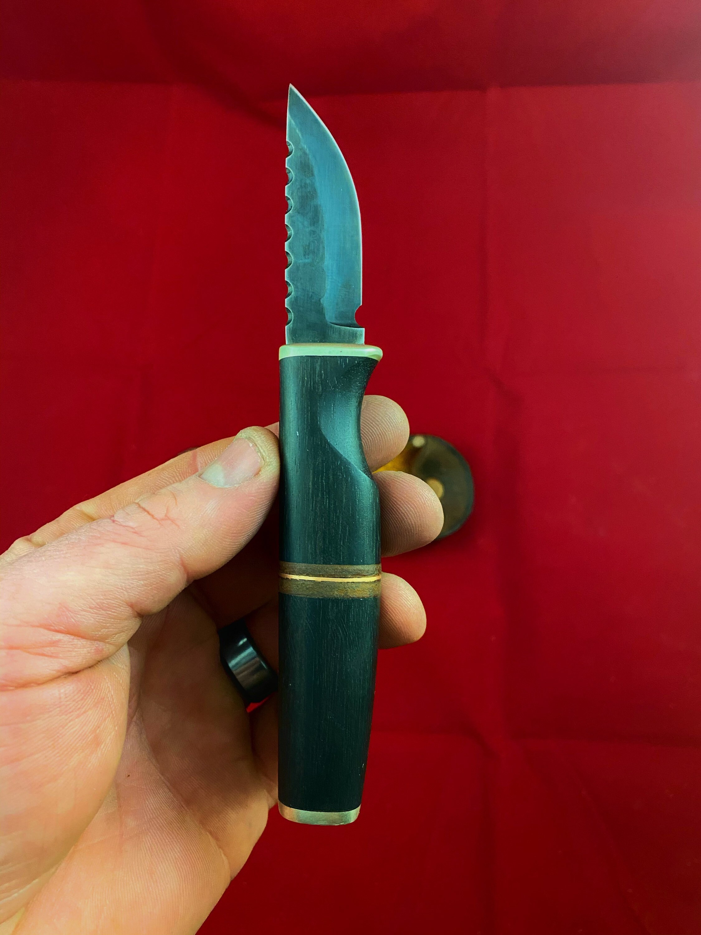 Custom edc puukko neck / belt knife and hand tooled leather Etsy