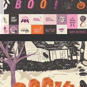 Sweet and Spookier - Spooky Night Panel - Art Gallery Fabrics