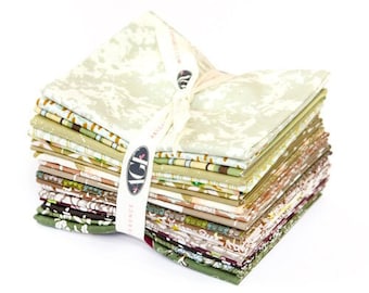 Art Gallery Fabrics Forest Green Spectrum Bundle cotton quilting fabric, fat quarter bundle