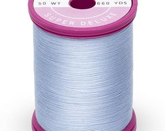 Hilo Sulky Thread Caribbean Mist 100% algodón en carrete, grosor 50, 660 yardas, hilo de algodón y acero, hilo de acolchado, hilo de coser