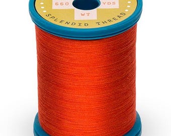 Linha Sulky Thread Light Red 100% algodão em carretel, peso 50, 660 jardas, linha de algodão e aço, linha para quilting, linha de costura