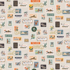 Bon Voyage - Francobolli - Lino metallizzato - Rifle Paper Co