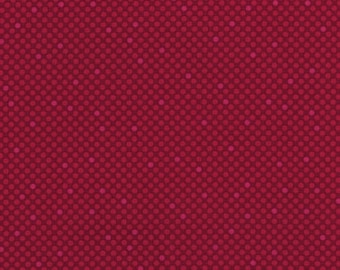 Cotton and Steel Dots and Stripes, Dot Com, Raspberry fabric small dot tone on tone cotton fabric, quilting fabric,cotton fabric, etsy fabri