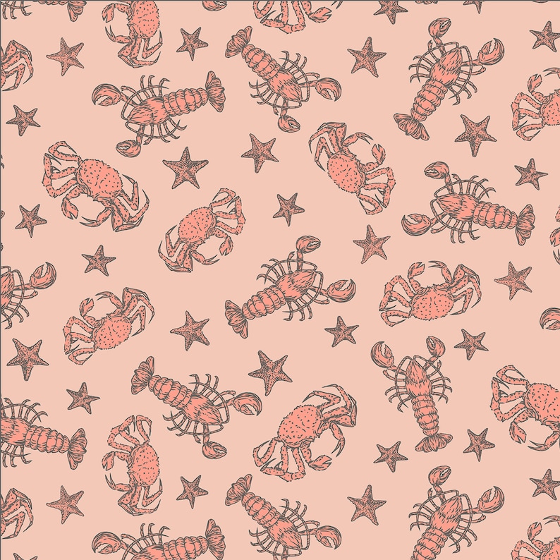 Smooth Seas RJR Fabrics and Cotton and Steel Crustacean