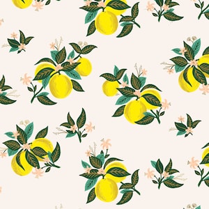 Primavera- Citrus Floral - Lemon Metallic -   Rifle Paper Co.