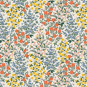 Camont Collection, Wildwood Garden Fabric in Cream by  Rifle Paper Co. sewing fabric for quilts, fashions, and home decor