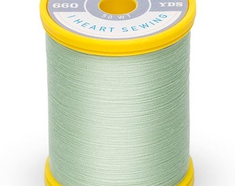 Mint Green Sulky Thread 100% Cotton Thread Spool, 50 Weight, 660 yards, Cotton and Steel thread, quilting thread, sewing thread