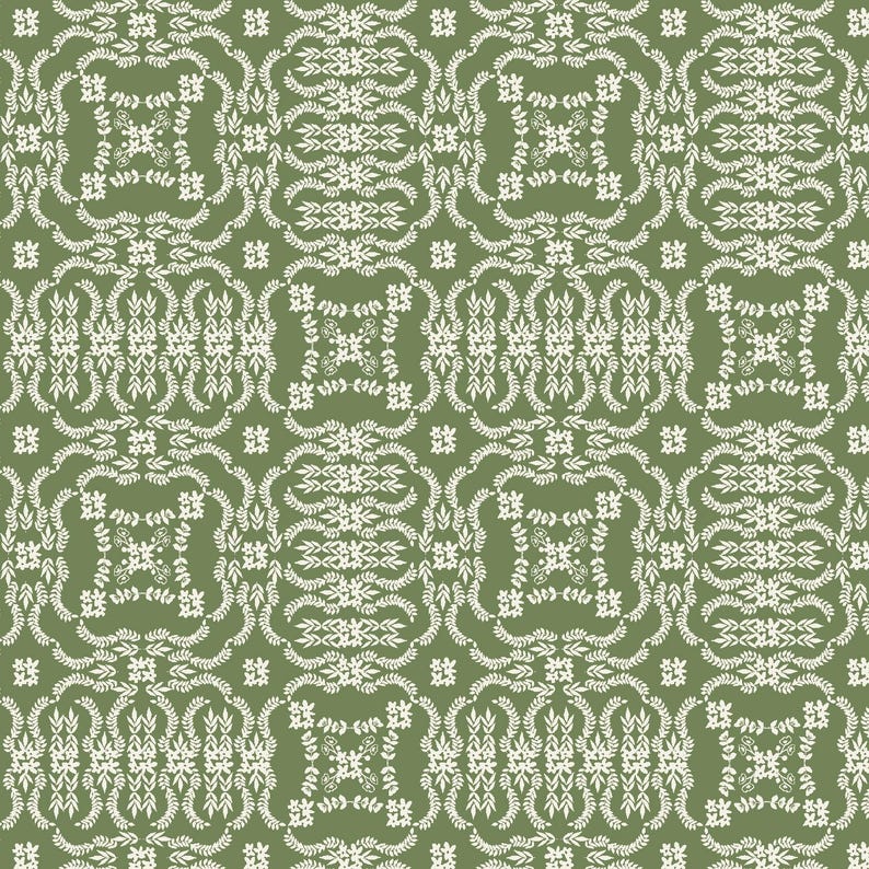 Rifle Paper Co, Gracie's Fabric Collection Farm Animals Evergreen, kolorowa bawełniana tkanina pikowana zdjęcie 6