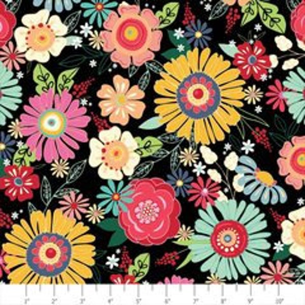 ADORNit Chica Blooms Baumwolle Quilting Stoff