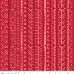 Riley Blake Designs, Coleção American Beauty, Listra Vermelha, tecido de algodão para quilting, Dani Mogstad, tecido patriótico, vermelho, branco e azul
