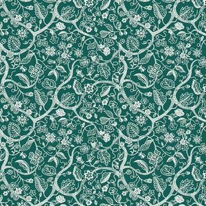 Liberty Tree of Life Canopy Greens, Budding Branches 100% cotton Lasenby fabric craft projects apparel and classic quilting.