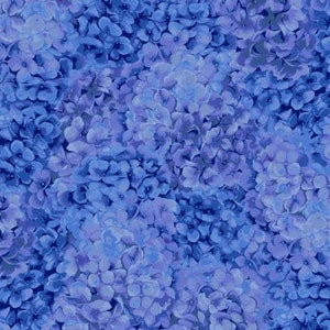 Floral Fantasy - Hydrangea - Sapphire fabric - RJR