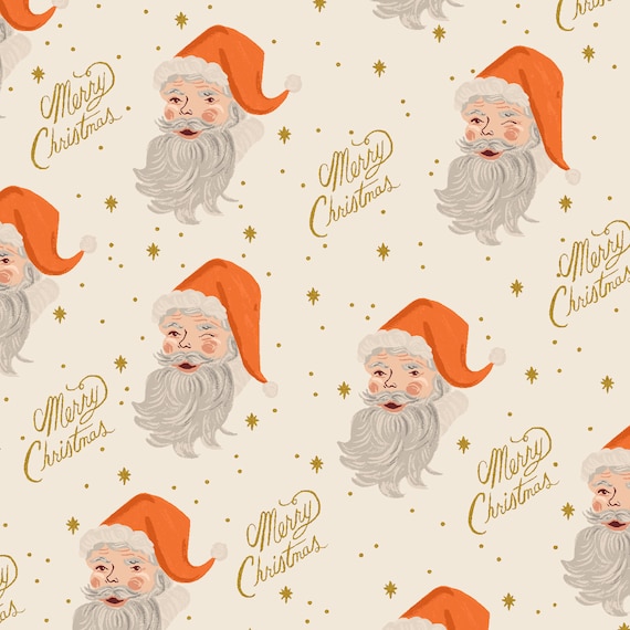 Rifle Paper Holiday Classics II Santa Cream Metallic