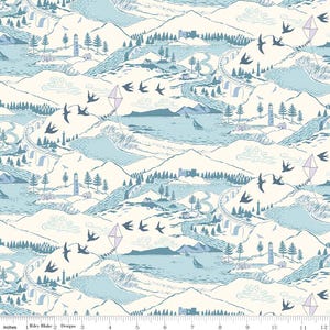 Cartão postal da Liberty Fabric das Terras Altas, Terras Altas e Ilhas A, tecido Lasenby 100% algodão, para projetos de artesanato, vestuário e quilting clássico.