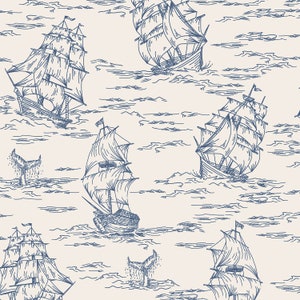 Smooth Sea&#39;s Voyage RJR-stof, katoen en staal