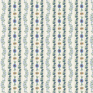 Rifle Paper Co, English Rose Collection, tessuto di cotone premium Delfine Blue per quilting, arredamento per la casa e abbigliamento, metraggio di tessuto