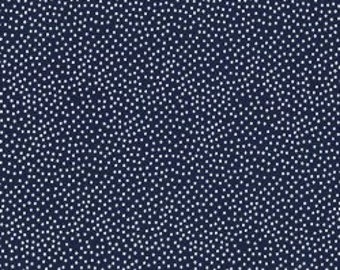 Michael Miller Designs, Weekend Get Away, Garden Pindot navy, Baumwolle quilting Stoff