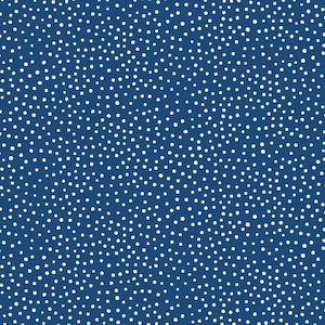 Happiest Dots Fabric, Twilight Blue, accent for Friendly Farm, RJR 100% premium cotton quilting fabric yardage home decor, kids clothing