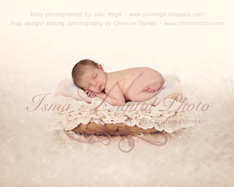 Prop Download Digital Newborn Photography studio Wooden barrels with fabric and wool