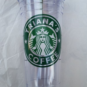 Authentic Starbucks Venti Size 24 oz Clear Cold Tumbler Personalized with name and color you now can choose Seasonal Grande or Clear Grande