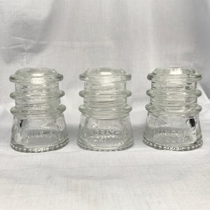 Pre-Drilled Hemingray No. 10 Clear Glass Insulator DIY