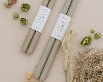 Beeswax Taper Candles Pure Beeswax Candles, Tan Clay Taper Candles, Spring Decor, Easter Table Candles, Natural Candles, Handmade in USA