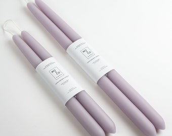 Taps toelopende kaarsen bijenwas Bijenwaskaarsen, paarse lavendel taps toelopende kaarsen, lentedecor, paastafelkaarsen, handgemaakt in de VS, Pasen