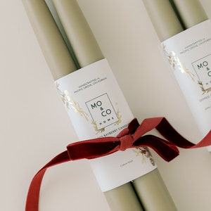Handcrafted Bayberry Taper Candles: Holiday New Year Tradition