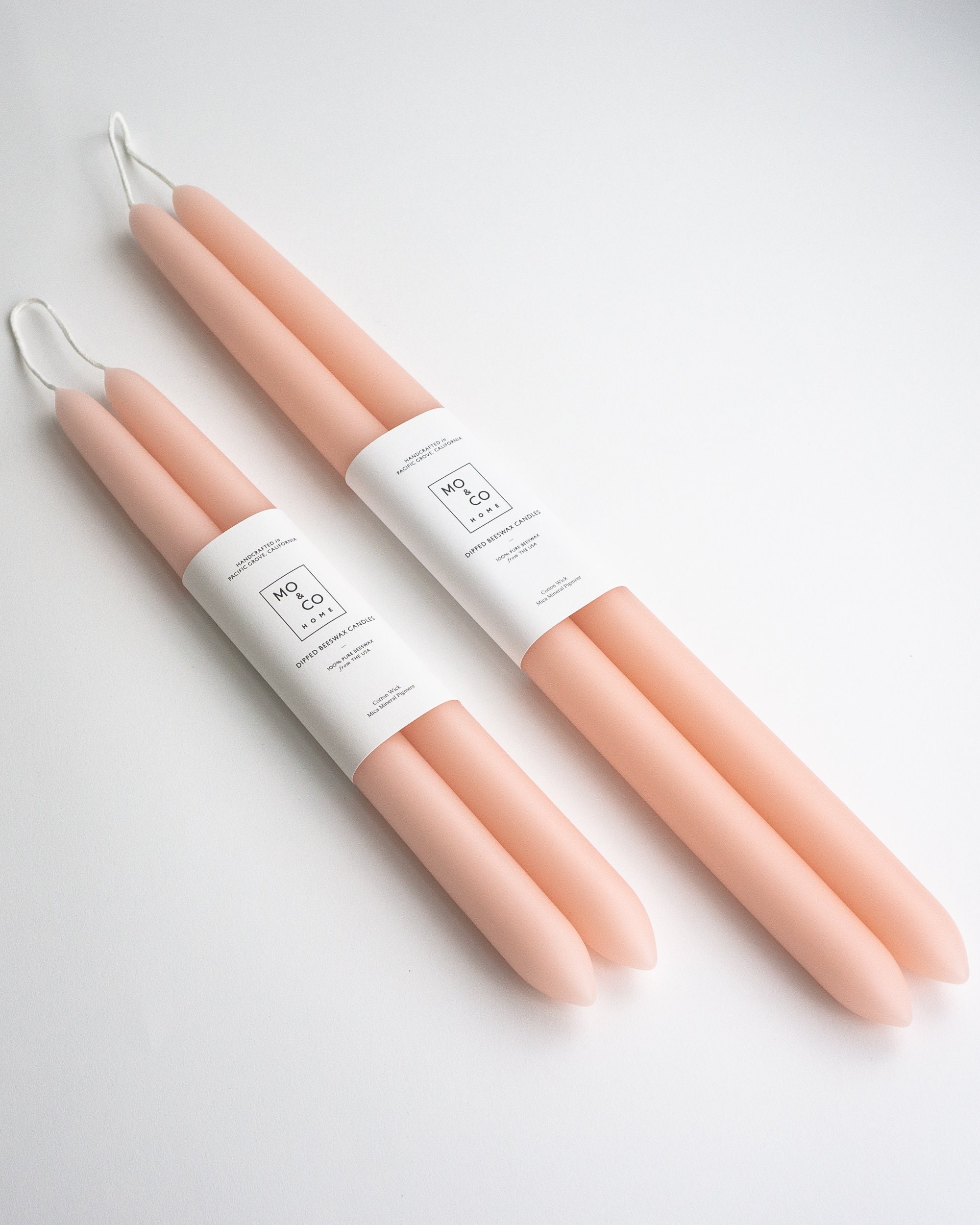 Bougies 100% Cire d'abeille Paire Bougies Coniques Trempées Roses Chandeliers Bougies Artisanales Fa