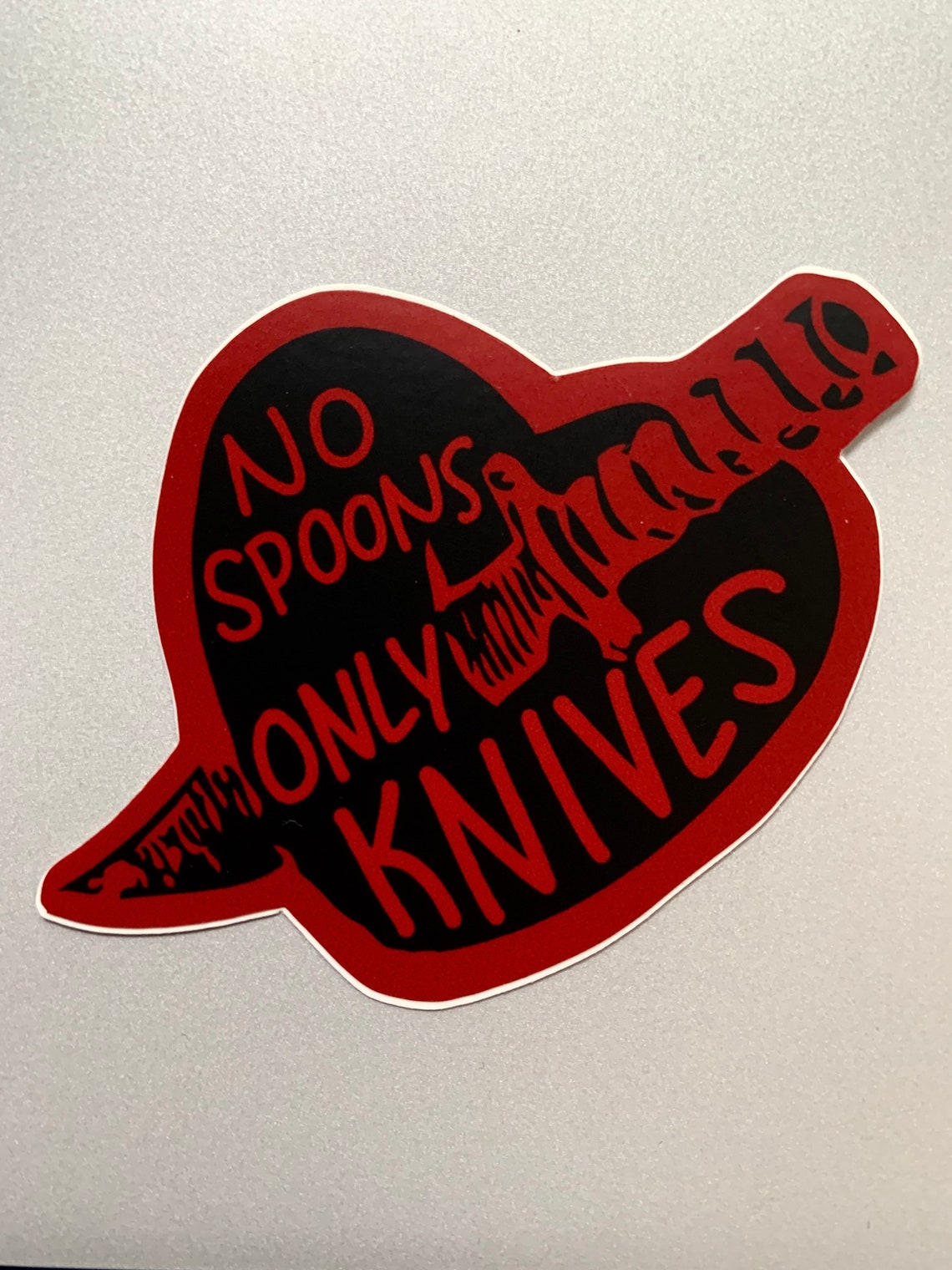 No Spoons Only Knives Vinyl Sticker Etsy