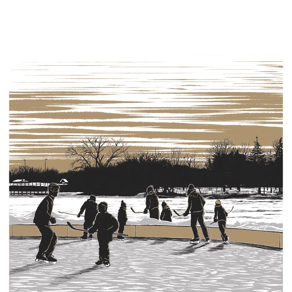 Pond Hockey - 8x10" Print