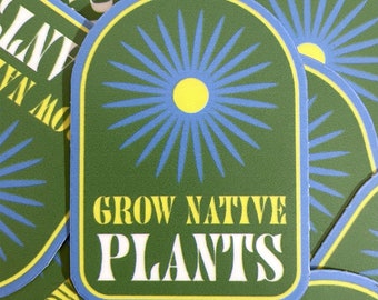 Grow Native Plants Stickers