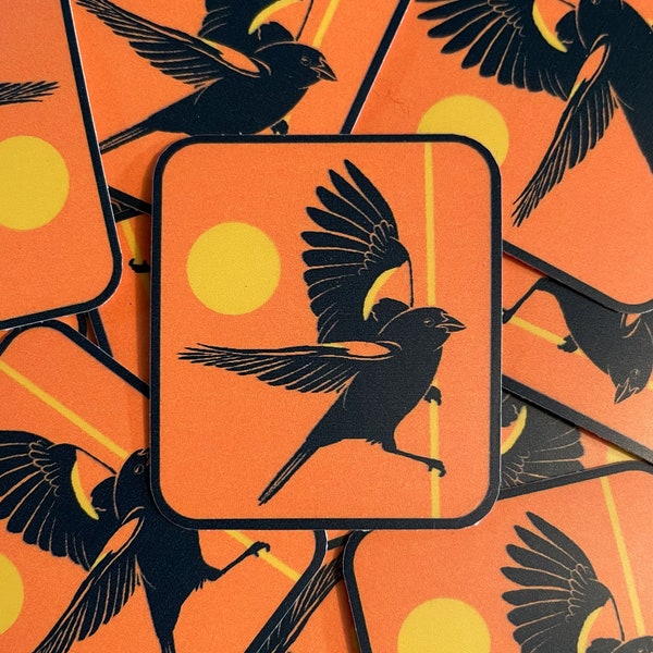 Red Winged Blackbird Sticker