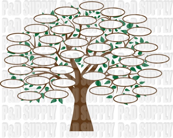 Download Family Tree 40 SVG DXF Digital cut file for cricut or | Etsy