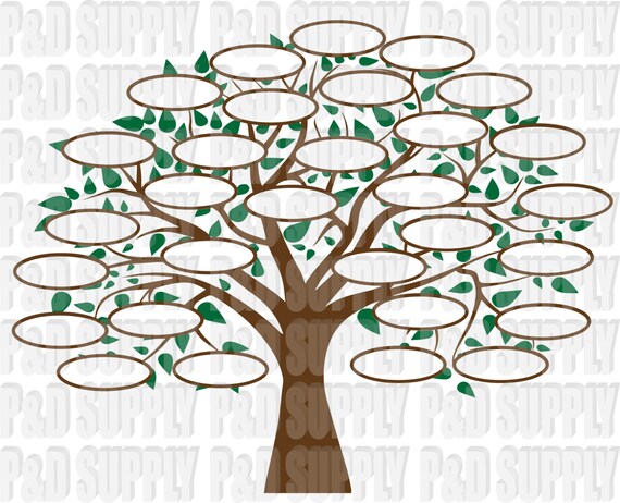 Download Family Tree 30 SVG DXF Digital cut file for cricut or | Etsy