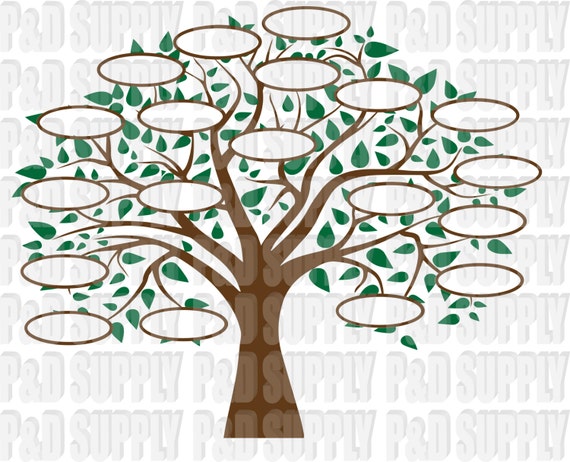 Download Family Tree 19 SVG DXF Digital cut file for cricut or | Etsy