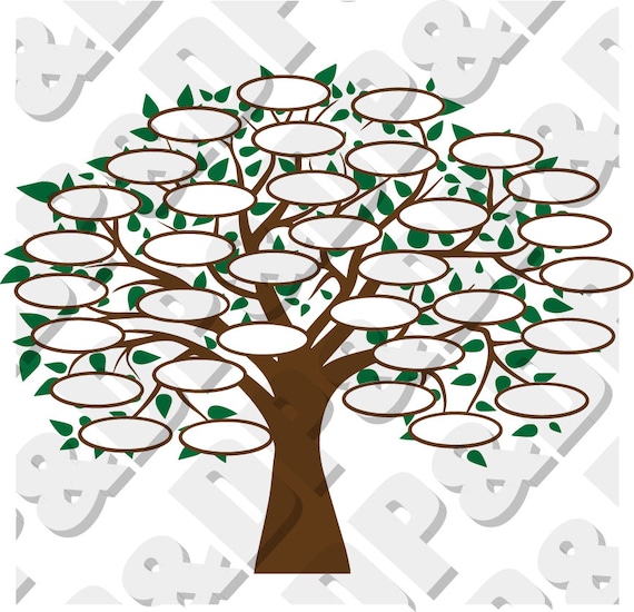 Download Family Tree 34 SVG DXF Digital cut file for cricut or | Etsy