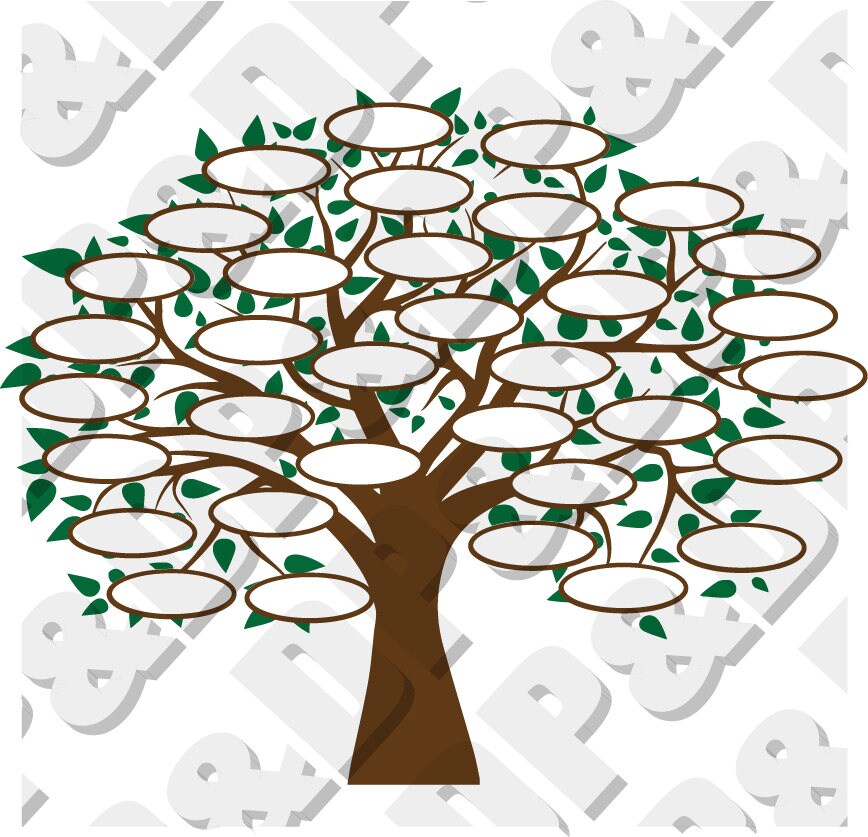 Download Family Tree 34 SVG DXF Digital cut file for cricut or | Etsy