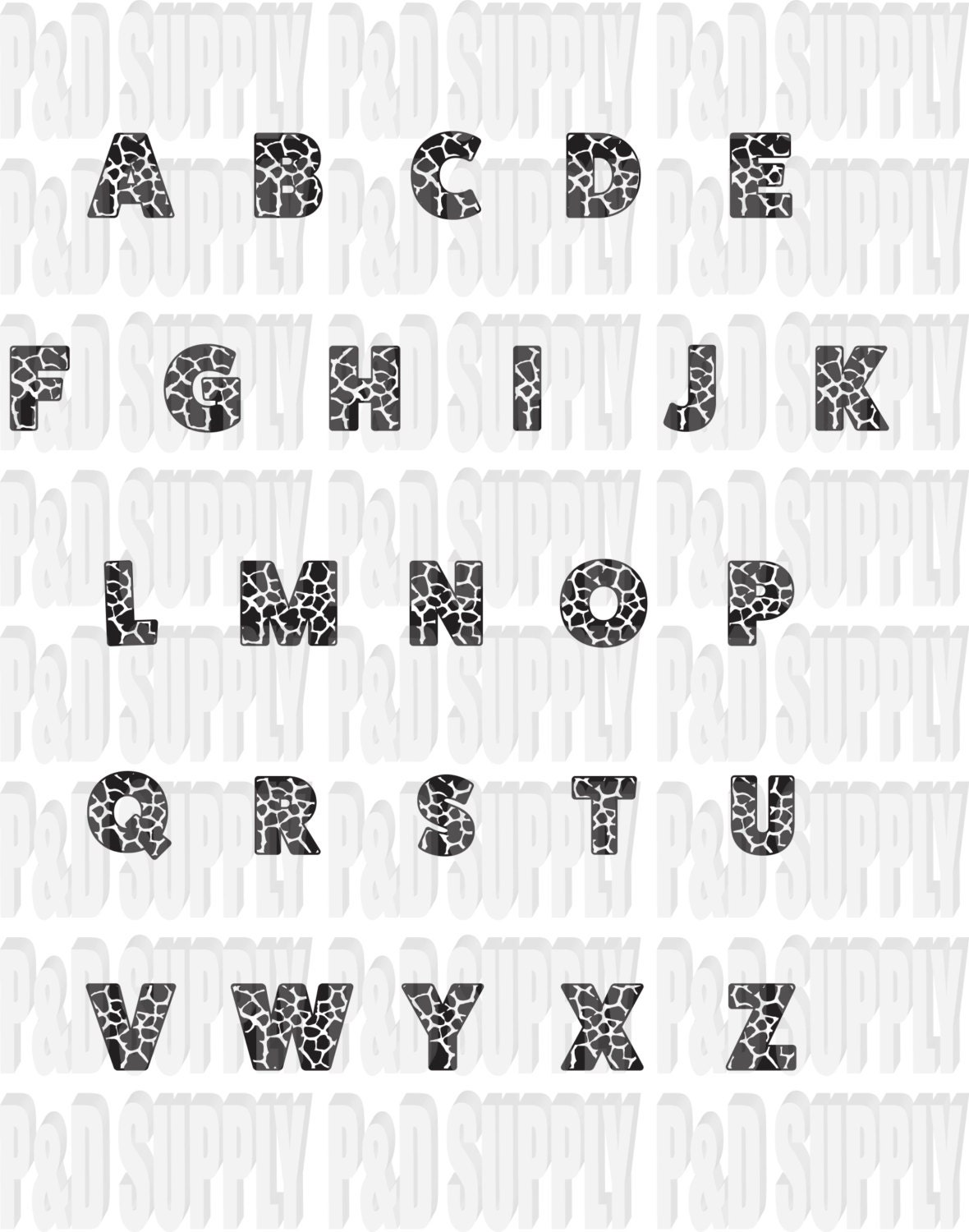 Download A-Z Alphabet Letter Monogram SVG DXF Digital cut file for ...