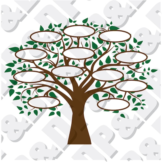  Family  Tree  12 SVG DXF Digital cut file for cricut or Etsy