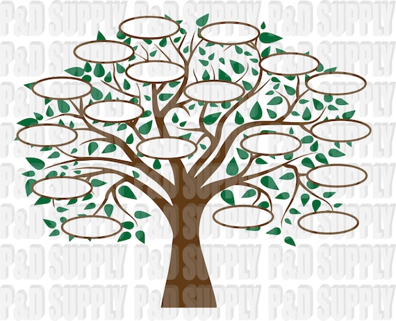 Download Family Tree 18 SVG DXF Digital cut file for cricut or | Etsy