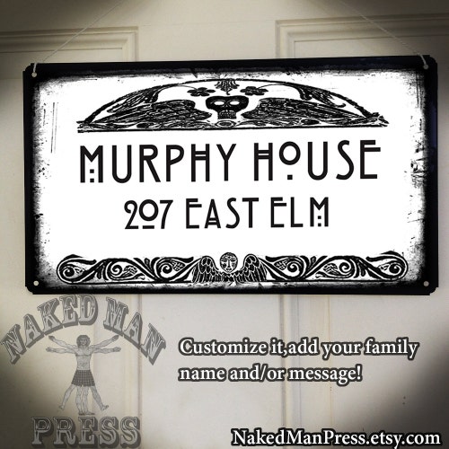 Custom Name Hill House Lettering Metal Sign Etsy