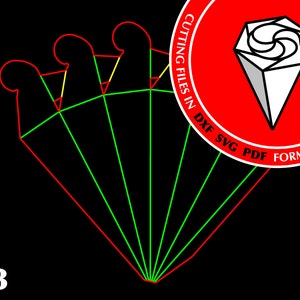 花の六角錐ギフトボックス Cricut ボックス SVG ギフトボックス SVG ギフトボックス テンプレート SVG シルエット SVG コーンボックス コーンテンプレート コーンボックス SVG
