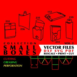 SMALL BOXES Collection of 18 Digital Download Gift Box Templates Paper ...