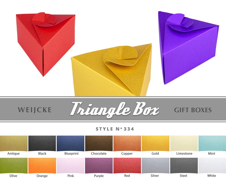 TRIANGLE BOX Gift Boxes Ready Made Paper Box Triangle Favor Etsy